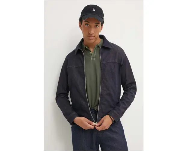 Marc O'Polo geaca jeans barbati, culoarea albastru marin, de tranzitie, 426916225036