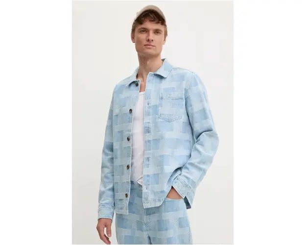 Les Deux camasa jeans barbati, cu guler clasic, regular, LDM640104