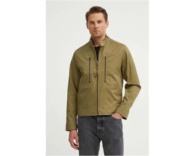 G-Star Raw jacheta de bumbac culoarea verde, de tranzitie, D24288-C962