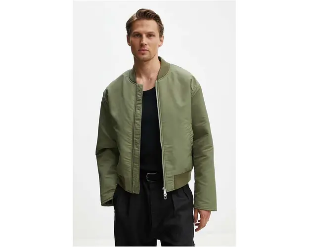 Sunflower geaca bomber barbati, culoarea verde, de tranzitie, 4140