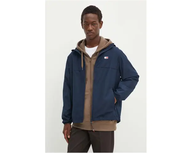 Tommy Jeans geaca barbati, culoarea albastru marin, de tranzitie, DM0DM20204