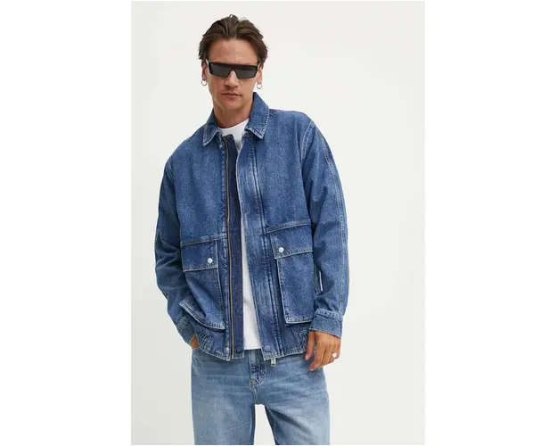Karl Lagerfeld Jeans geaca jeans barbati, de tranzitie, 245D1401