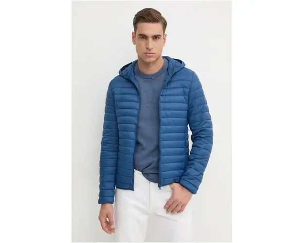 United Colors of Benetton geaca barbati, culoarea albastru marin, de tranzitie, 2BA2UN02O