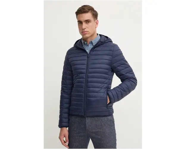 United Colors of Benetton geaca barbati, culoarea albastru marin, de tranzitie, 2BA2UN02O