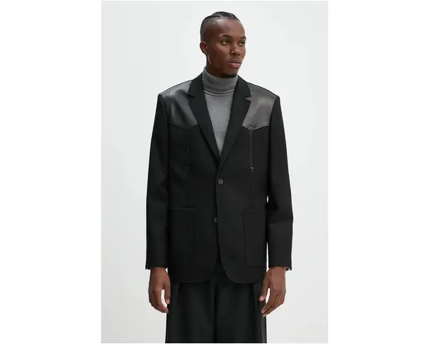 The Kooples geaca de lana culoarea negru, HVES29025K