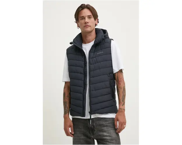 Superdry vesta barbati, culoarea albastru marin, de tranzitie, M5011896A-98T