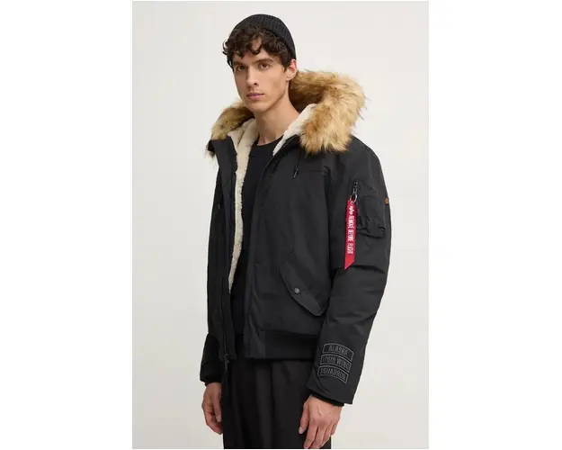 Alpha Industries geaca barbati, culoarea negru, de tranzitie, 148129