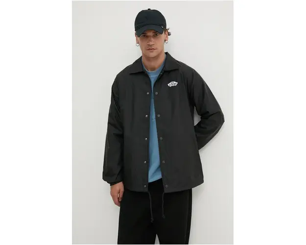 Vans geaca barbati, culoarea negru, de tranzitie, oversize, VN0A5KEYY281