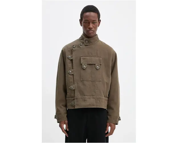 The Kooples jacheta de bumbac culoarea verde, de tranzitie, HBLO29005K