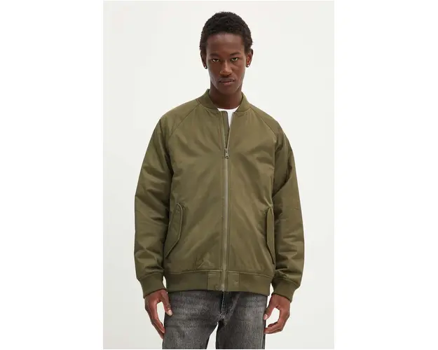Levi's geaca bomber barbati, culoarea verde, de iarna, oversize, A4418