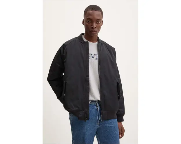 Levi's geaca bomber barbati, culoarea negru, de iarna, oversize, A4418