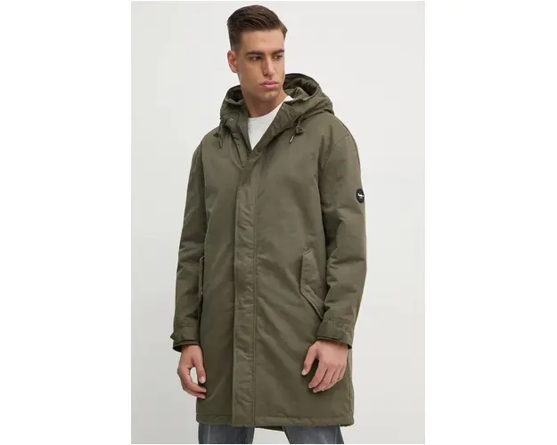Pepe Jeans hanorac THANDER barbati, culoarea verde, de tranzitie, PM403012