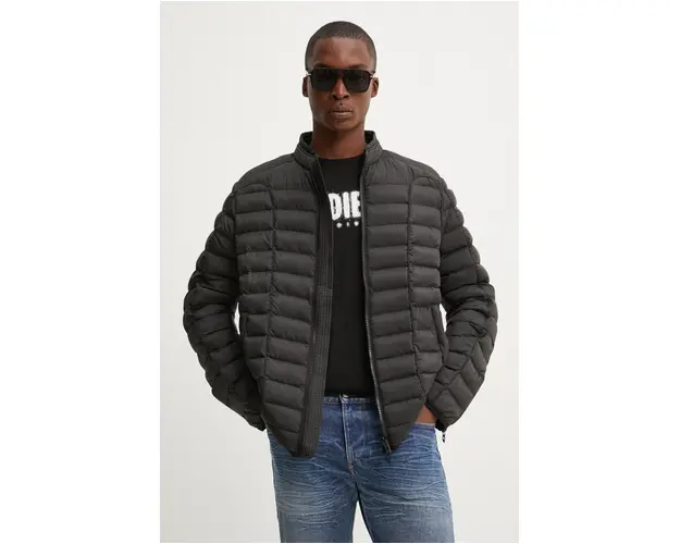 Diesel geaca W-PILOT barbati, culoarea negru, de tranzitie, A14719.0BHAZ