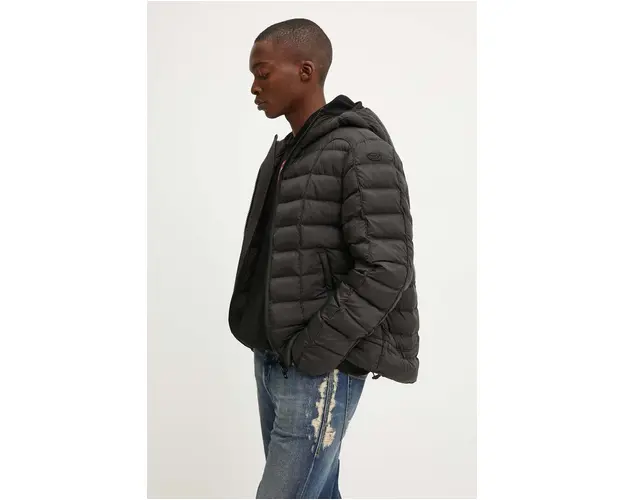 Diesel geaca W-STONE barbati, culoarea negru, de tranzitie, A14720.0BHAZ