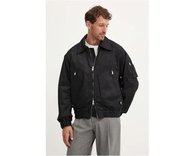 IRO jacheta de bumbac culoarea negru, de tranzitie, MP137CLOONY