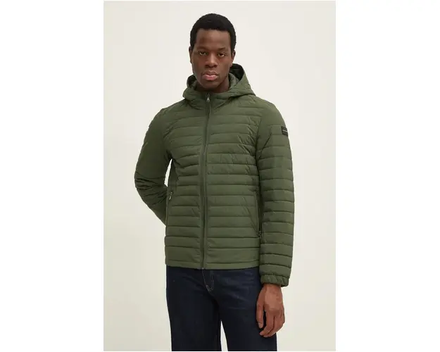 Sisley geaca barbati, culoarea verde, de tranzitie, 21J9SN03A