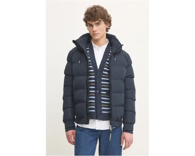 Superdry geaca barbati, culoarea albastru marin, de iarna, M5011904A-98T