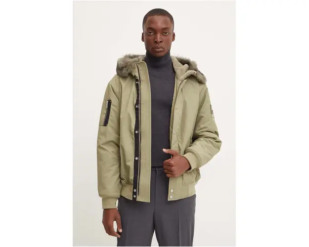 MOOSE KNUCKLES geaca barbati, culoarea verde, de iarna, M34MB027S