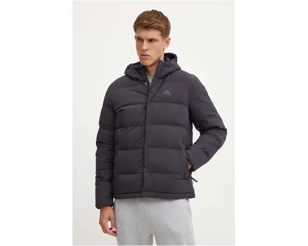 adidas geaca de puf Helionic barbati, culoarea negru, de iarna, HN5640