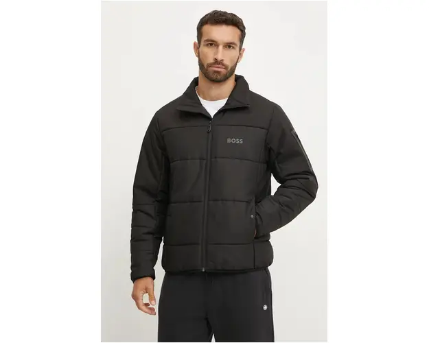 Boss Green geaca barbati, culoarea negru, de tranzitie, 50522668