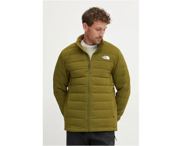 The North Face geaca de puf Belleview barbati, culoarea verde, de iarna, NF0A7UJFPIB1