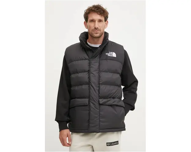 The North Face vesta Limbara Insulated Vest barbati, culoarea negru, de iarna, NF0A89G6JK31