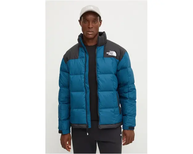 The North Face geaca de puf Lhotse Jacket barbati, culoarea turcoaz, de iarna, NF0A3Y231NO1