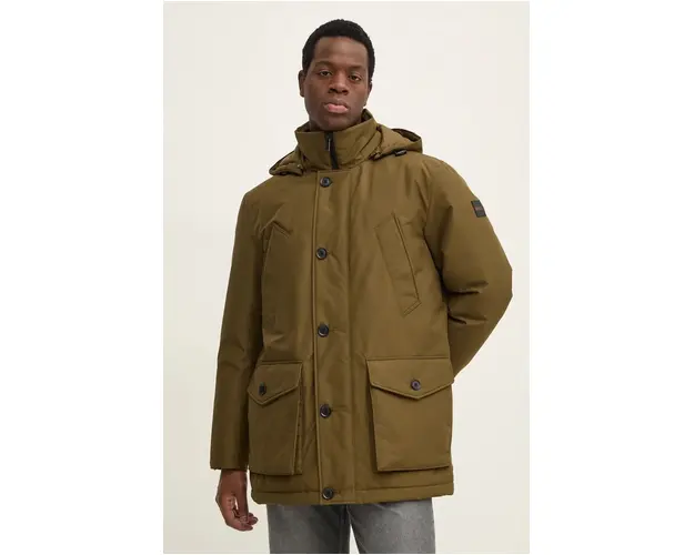 Boss Orange geaca barbati, culoarea verde, de iarna, 50499551