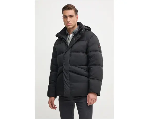 Boss Orange geaca barbati, culoarea negru, de iarna, 50523045