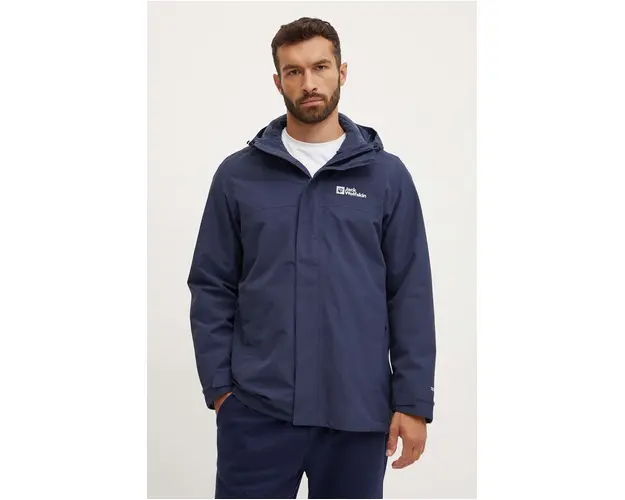 Jack Wolfskin jacheta de exterior Altenberg 3IN1 culoarea albastru marin, A61864