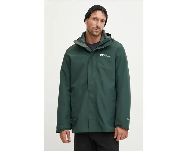 Jack Wolfskin jacheta de exterior Altenberg 3IN1 culoarea verde, A61864