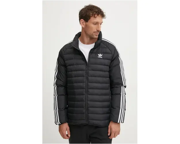 adidas Originals geaca Padded Coll barbati, culoarea negru, de tranzitie, IZ1835