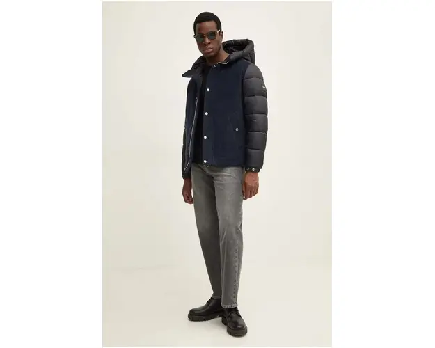 BOSS geaca barbati, culoarea albastru marin, de iarna, 50525021