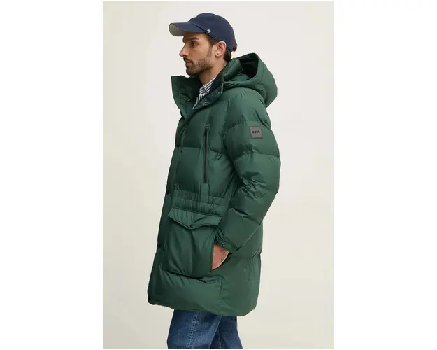 BOSS geaca barbati, culoarea verde, de iarna, 50525109
