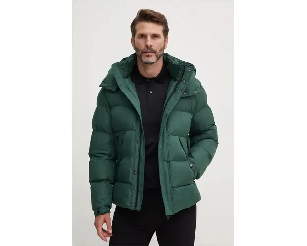 BOSS geaca barbati, culoarea verde, de iarna, 50525243