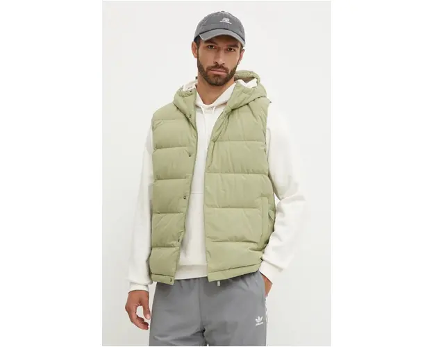 adidas vesta de puf Helionic barbati, culoarea verde, de iarna, IX8856