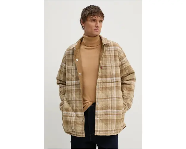 Levi's jacheta denim reversibila culoarea bej, de tranzitie, A8553