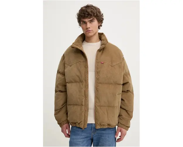 Levi's geaca de puf barbati, culoarea bej, de iarna, oversize, A0726