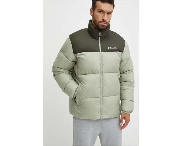 Columbia geaca Puffect barbati, culoarea verde, de iarna, 2086861