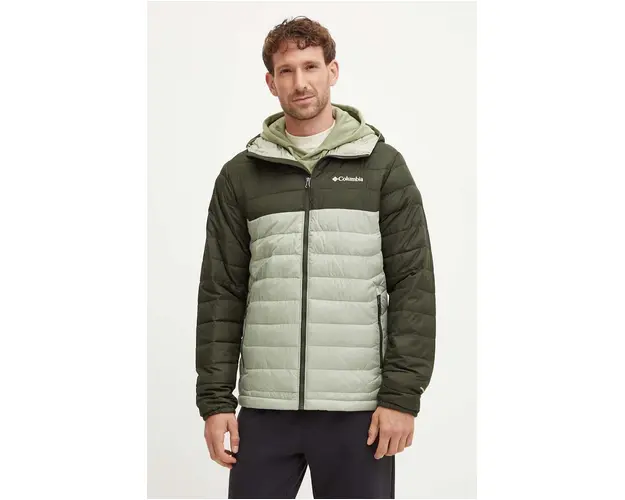 Columbia geaca sport Powder Lite II culoarea verde, 2086944