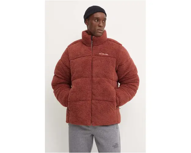 Columbia geaca Puffect Sherpa barbati, culoarea bordo, de iarna, 2086841