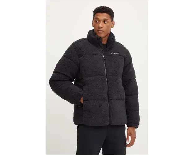 Columbia geaca Puffect Sherpa barbati, culoarea negru, de iarna, 2086841