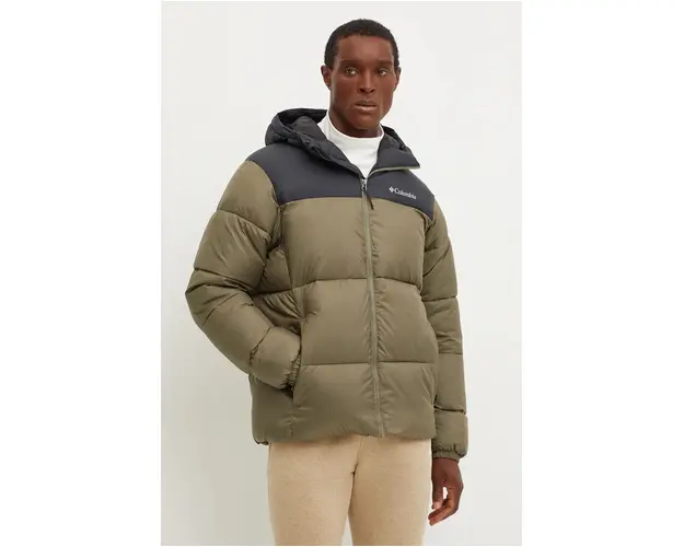 Columbia geaca Puffect barbati, culoarea verde, de iarna, 2086851