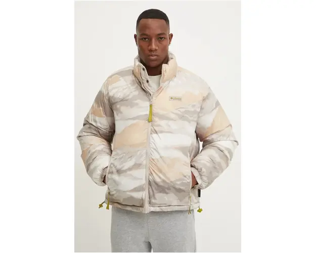 Columbia geaca cu doua fete Wallowa Reversible barbati, culoarea bej, de iarna, 2090721