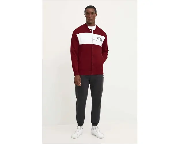 Puma bluza barbati, culoarea rosu, modelator, 681798