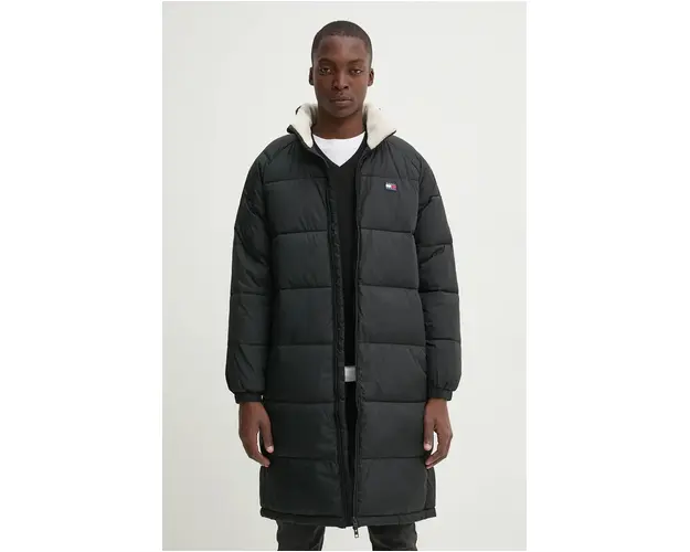 Tommy Jeans geaca barbati, culoarea negru, de iarna, DM0DM20604