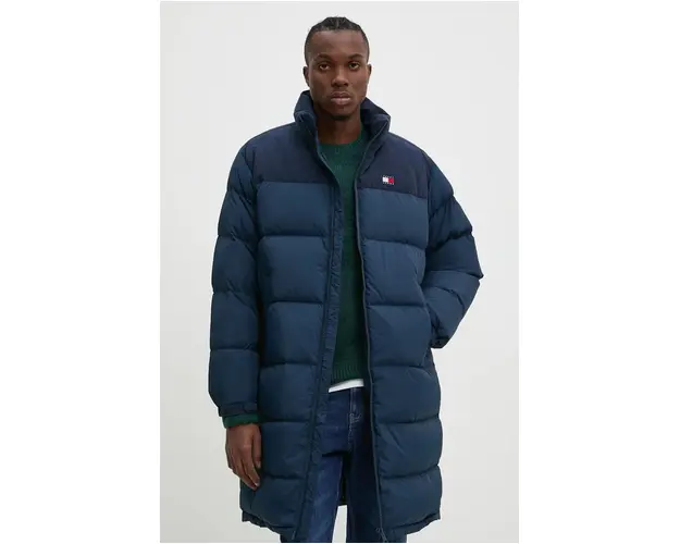 Tommy Jeans geaca de puf barbati, culoarea albastru marin, de iarna, DM0DM20605