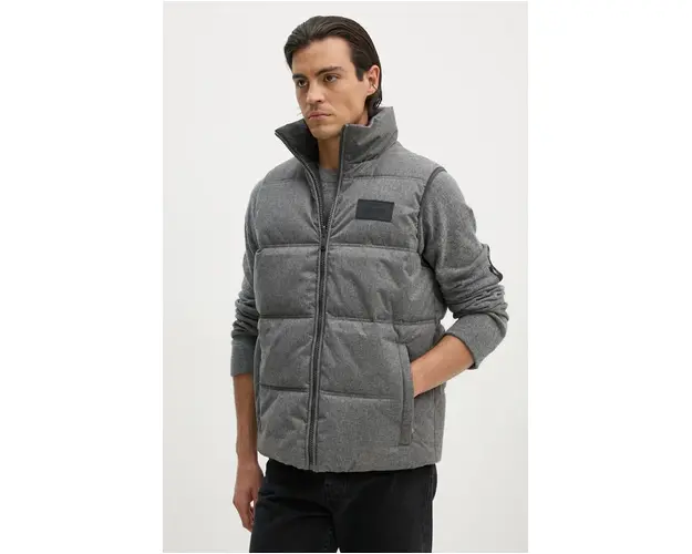 ZADIG&VOLTAIRE vesta cu doua fete barbati, culoarea gri, de iarna, WMOW00382