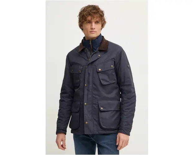 Hackett London geaca barbati, culoarea albastru marin, de tranzitie, HM403210