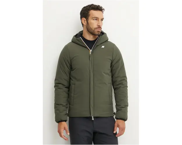 K-Way geaca cu doua fete barbati, culoarea negru, de tranzitie, K6128VW